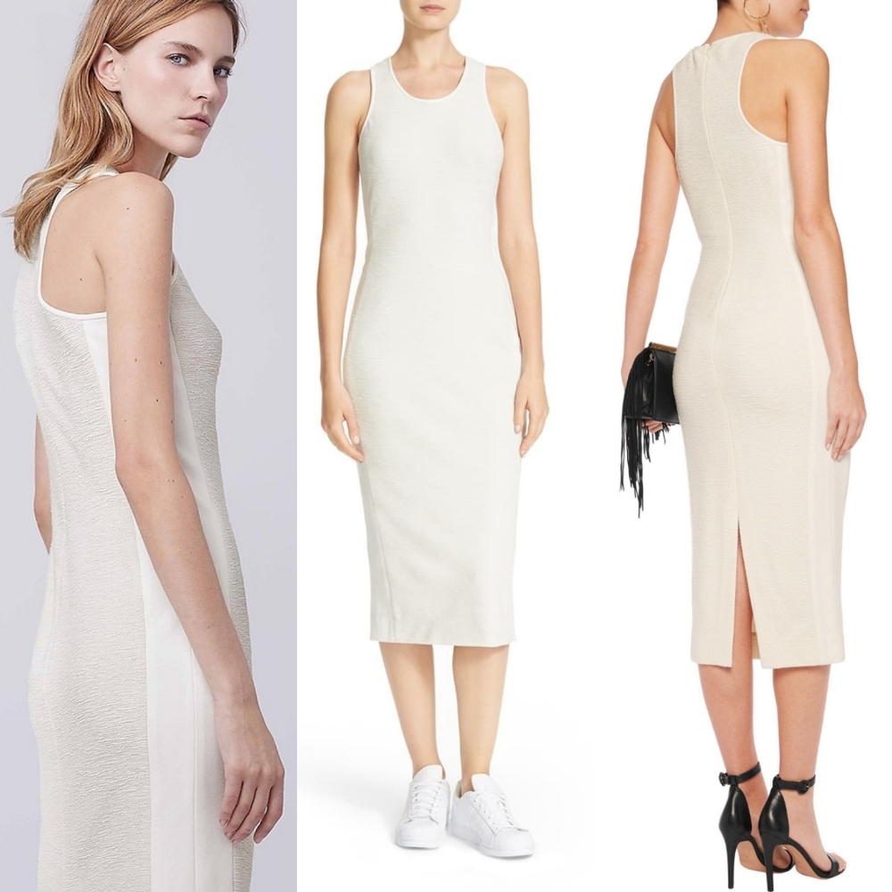 DVF teyla fitted midi dress size 4